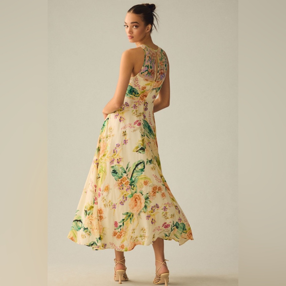 Anthropologie Floral A-Line Maxi Dress - Picture 2 of 9